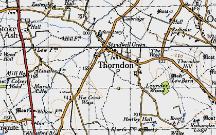 Old map of Thorndon in 1946