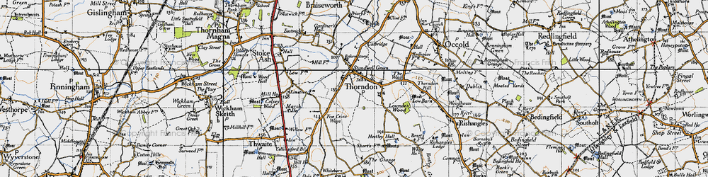 Old map of Thorndon in 1946