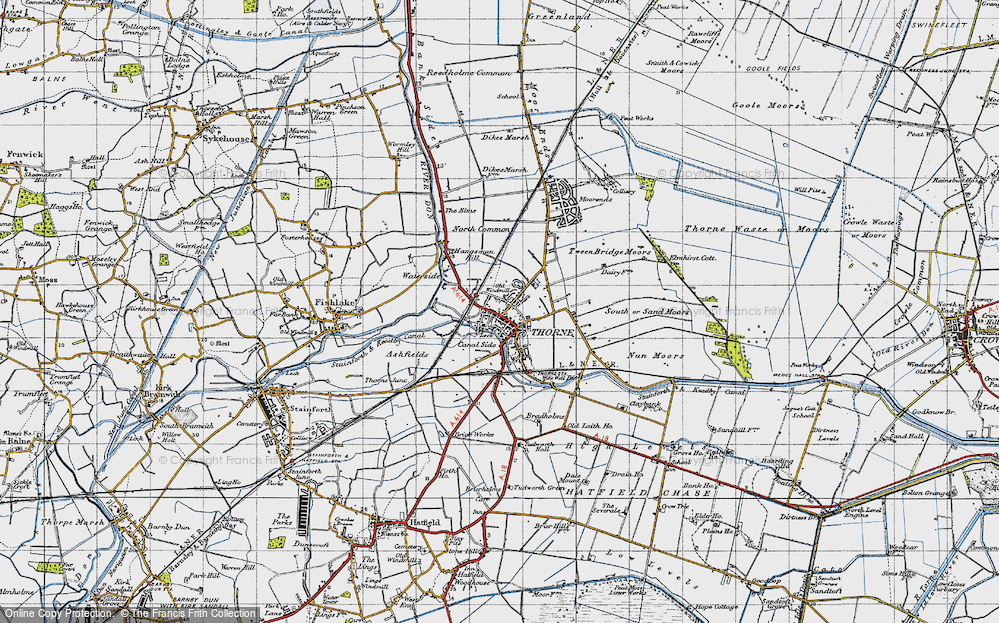 Old Map of Thorne, 1947 in 1947