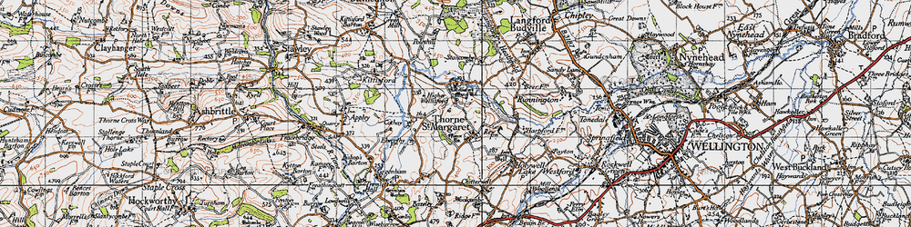 Old map of Thorne St Margaret in 1946