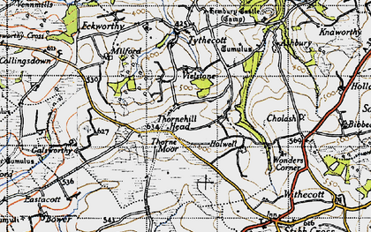 Old map of Thornehillhead in 1946