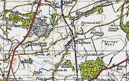 Old map of Thorner in 1947