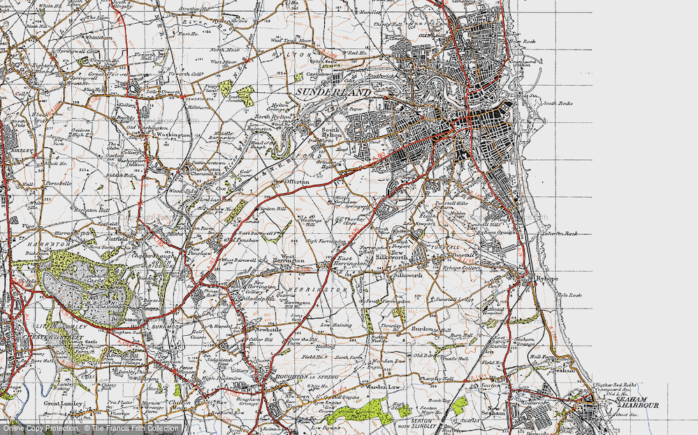 Old Map of Thorney Close, 1947 in 1947