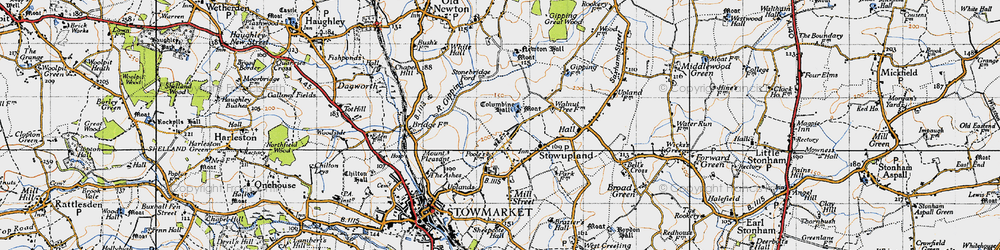 Old map of Thorney Green in 1946