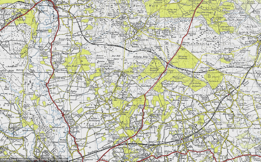 Old Map of Thorney Hill, 1940 in 1940