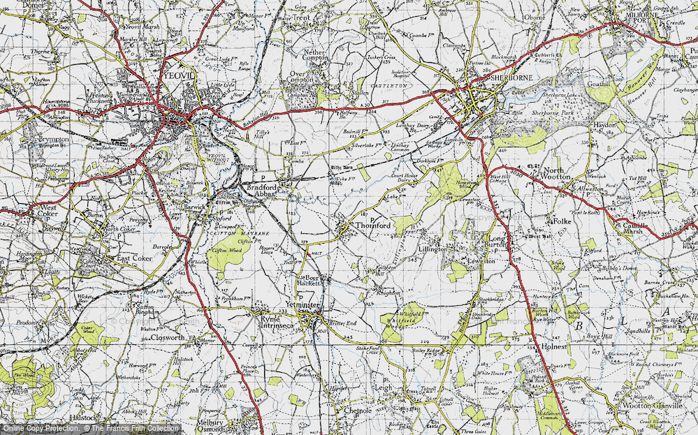 Old Map of Thornford, 1945 in 1945