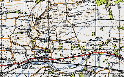 Old map of Thorngrafton in 1947