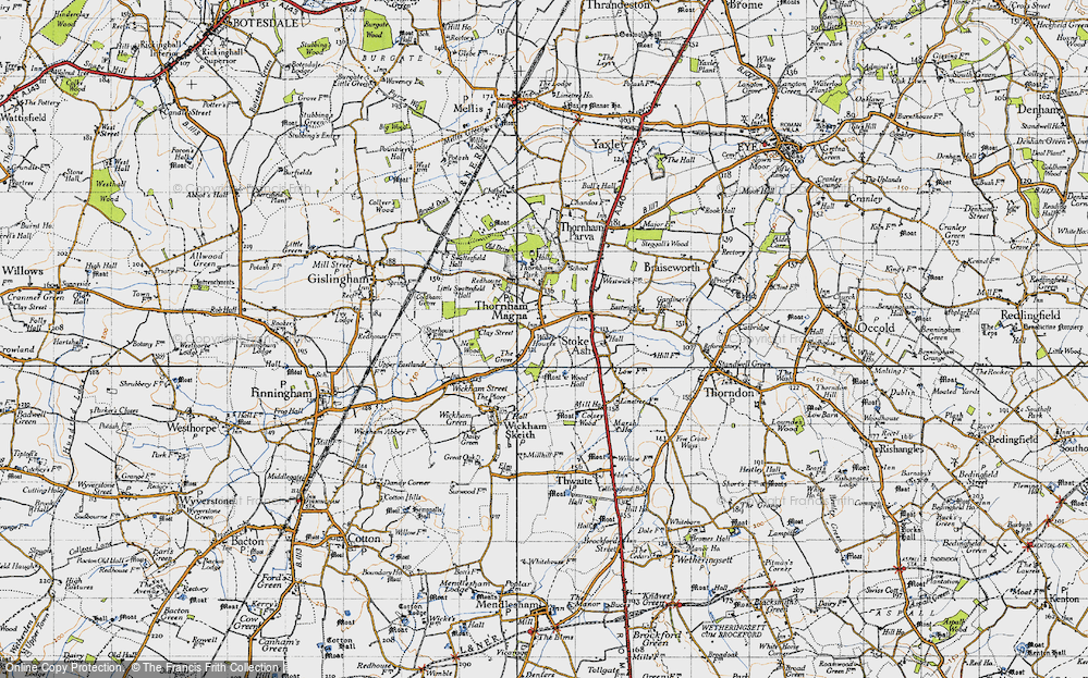 Old Map of Thornham Magna, 1946 in 1946