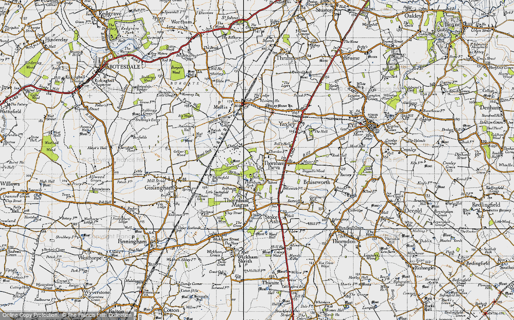 Old Map of Thornham Parva, 1946 in 1946