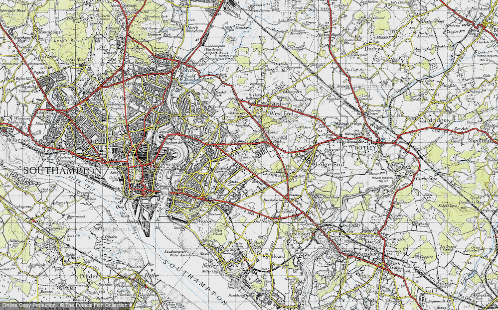 Old Map of Thornhill, 1945 in 1945