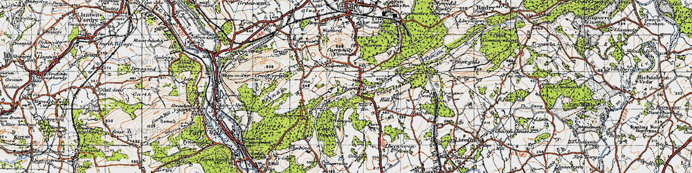 Old map of Thornhill in 1947