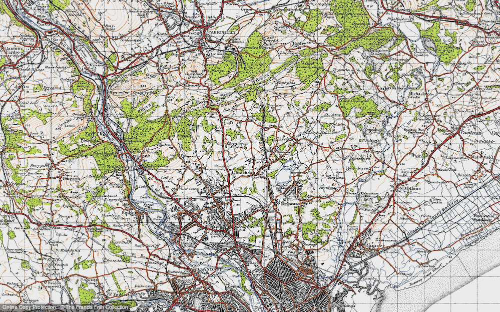 Old Map of Thornhill, 1947 in 1947