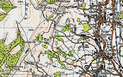 Old map of Thornhill in 1947