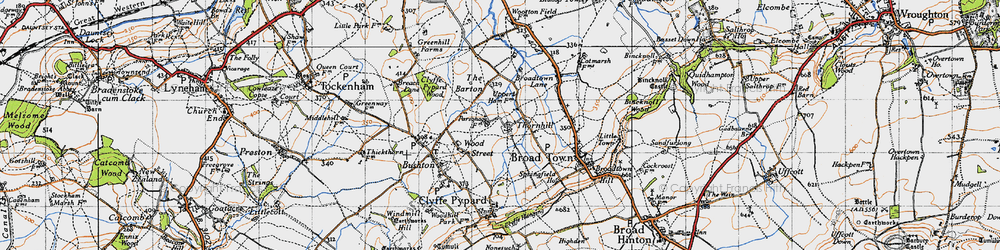 Old map of Thornhill in 1947