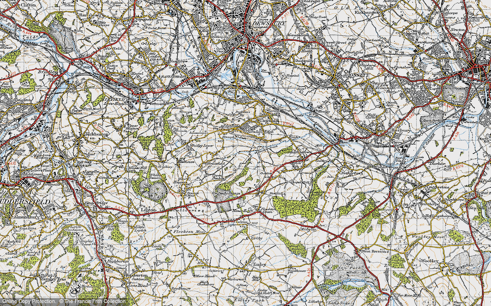Old Map of Thornhill Edge, 1947 in 1947