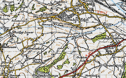 Old map of Thornhill Edge in 1947