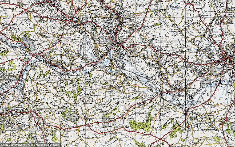 Old Map of Thornhill Lees, 1947 in 1947