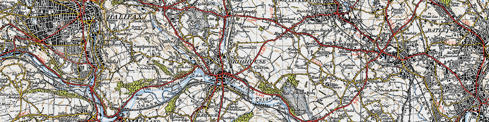 Old map of Thornhills in 1947