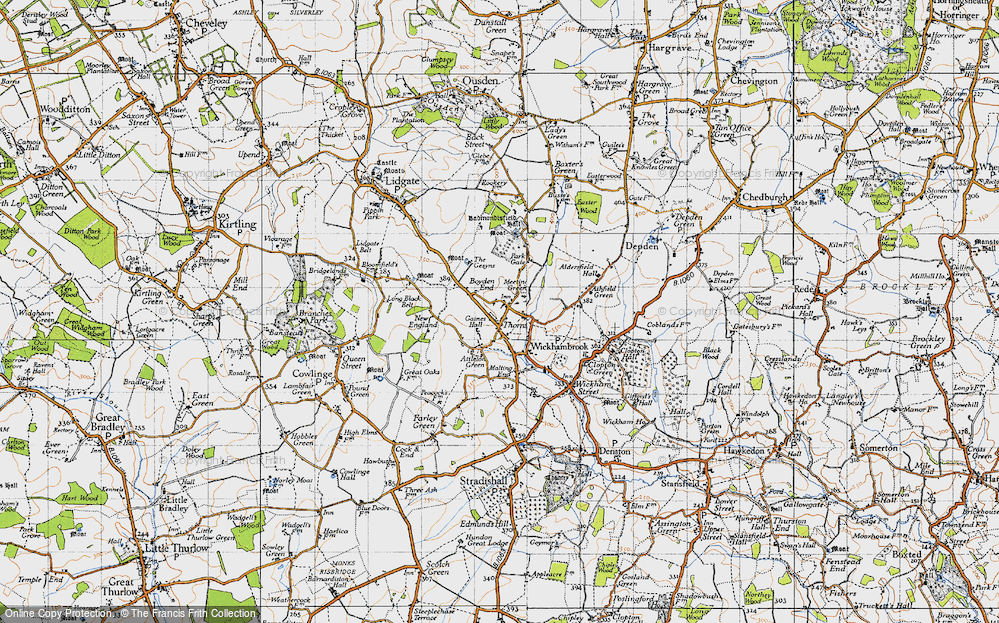 Old Map of Thorns, 1946 in 1946