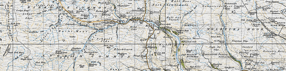 Old map of Aygill in 1947