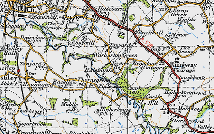 Old map of Thorns Green in 1947