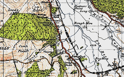 Old map of Whinlatter Forest Park in 1947