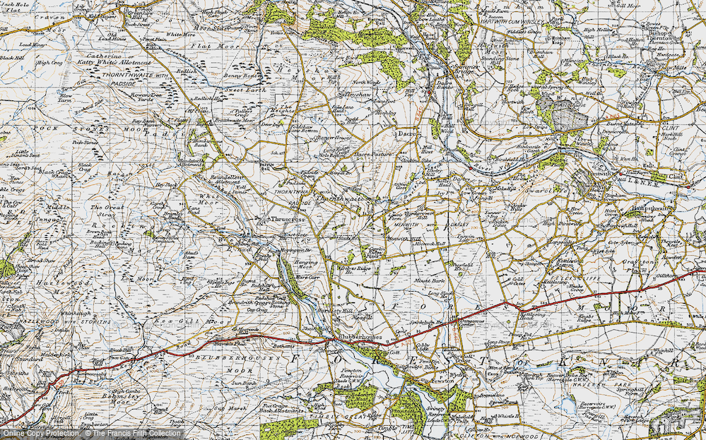 Old Map of Thornthwaite, 1947 in 1947