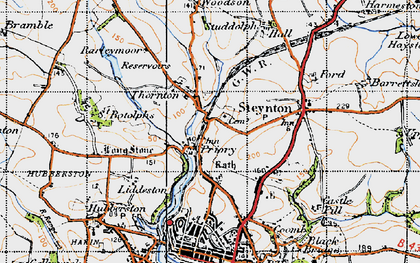 Old map of Thornton in 1946