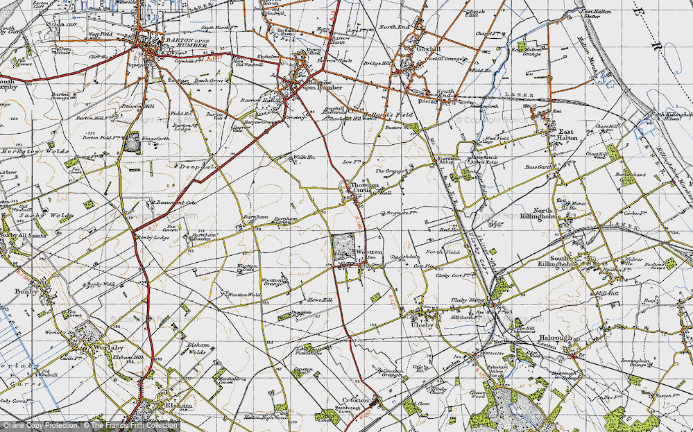 Old Map of Thornton Curtis, 1947 in 1947