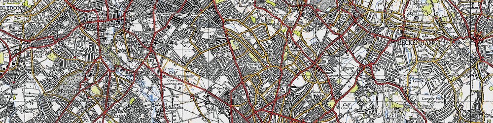 Old map of Thornton Heath in 1946