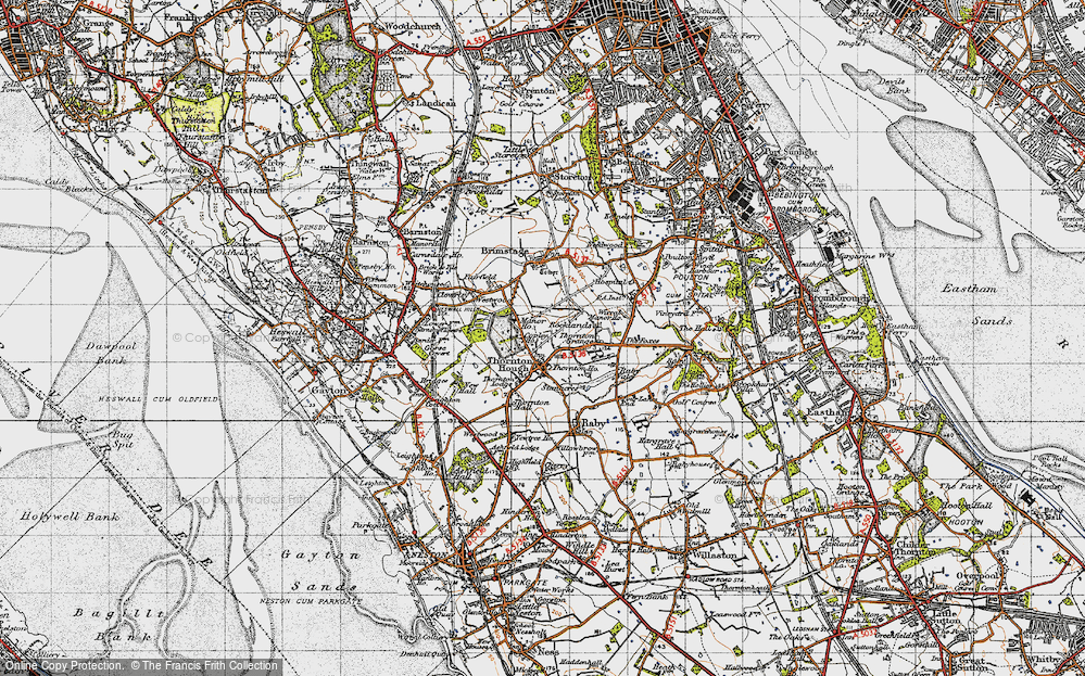 Old Map of Thornton Hough, 1947 in 1947