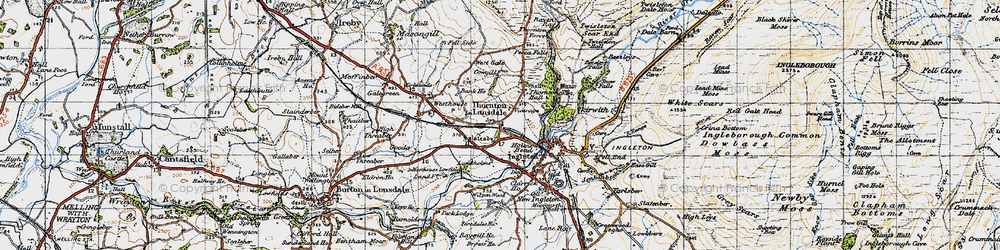 Old map of Thornton in Lonsdale in 1947