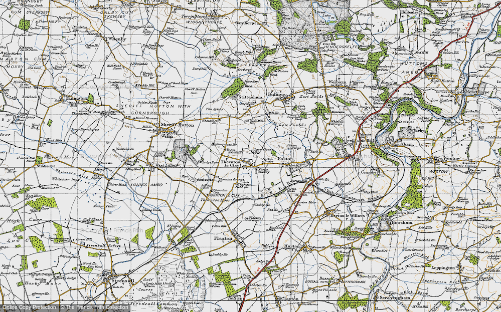 Old Map of Thornton-le-Clay, 1947 in 1947