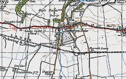 Old map of Thornton-le-Dale in 1947