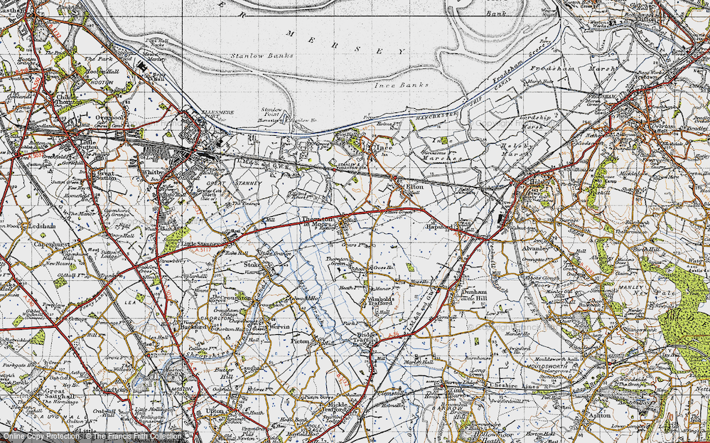 Old Map of Thornton-le-Moors, 1947 in 1947