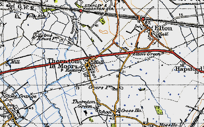 Old map of Thornton-le-Moors in 1947