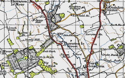 Old map of Thornton-le-Street in 1947