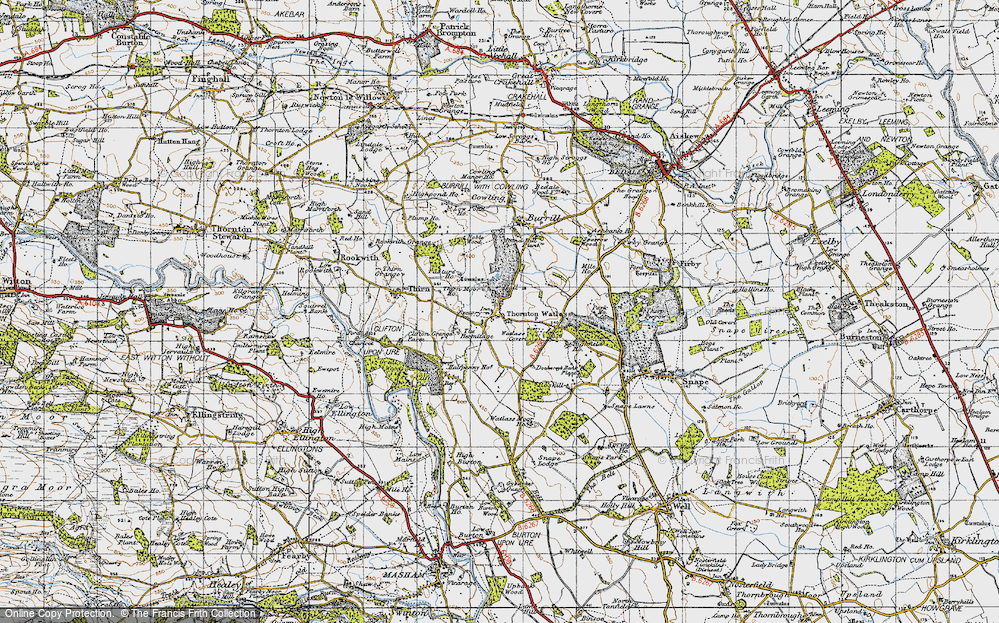 Old Map of Thornton Watlass, 1947 in 1947