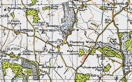 Old map of Thornton Watlass in 1947