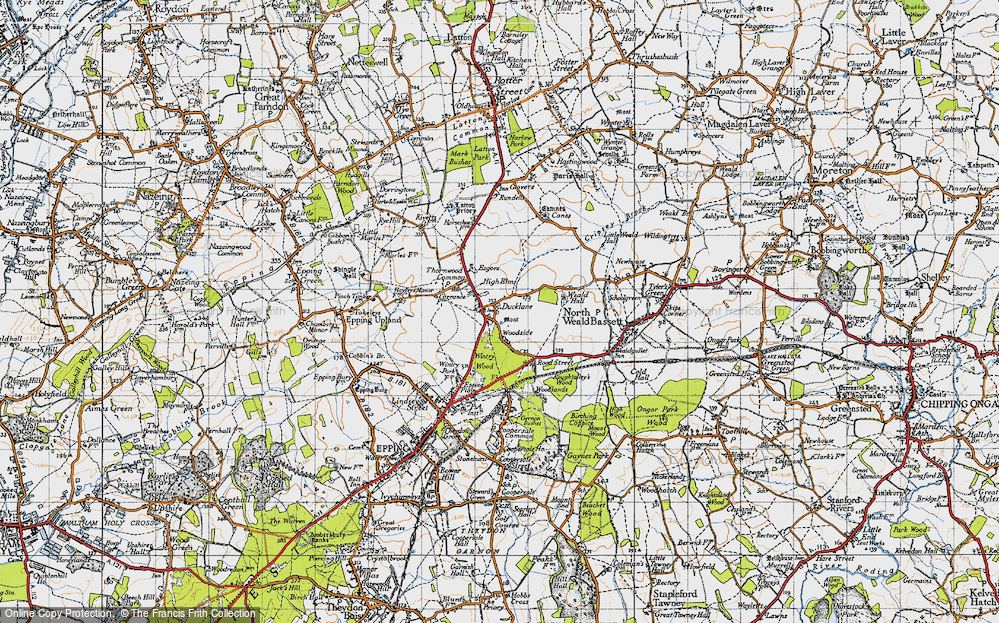 Old Map of Thornwood Common, 1946 in 1946