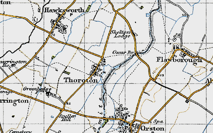 Old map of Thoroton in 1946