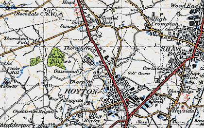 Old map of Thorp in 1947