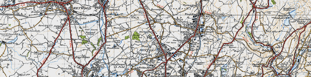 Old map of Thorp in 1947