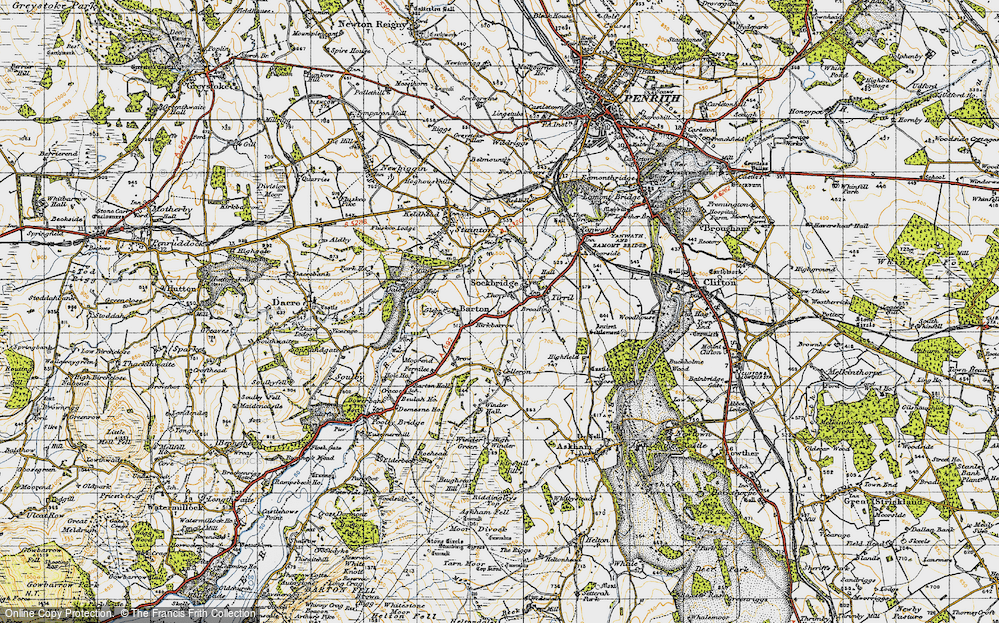 Old Map of Historic Map covering Barton in 1947