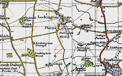 Old map of Thorpe in 1947