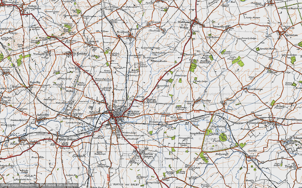 Old Map of Thorpe Arnold, 1946 in 1946