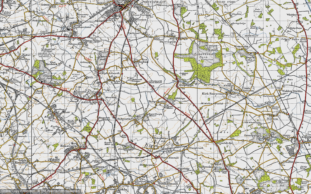 Old Map of Thorpe Audlin, 1947 in 1947