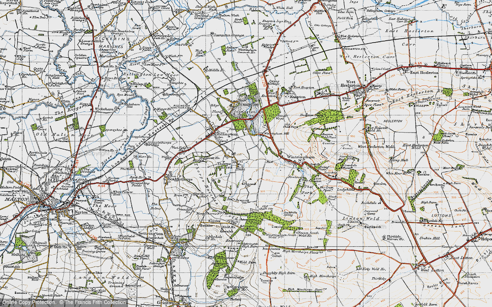 Old Map of Thorpe Bassett, 1947 in 1947