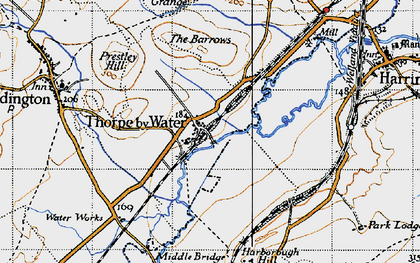 Old map of Thorpe by Water in 1946