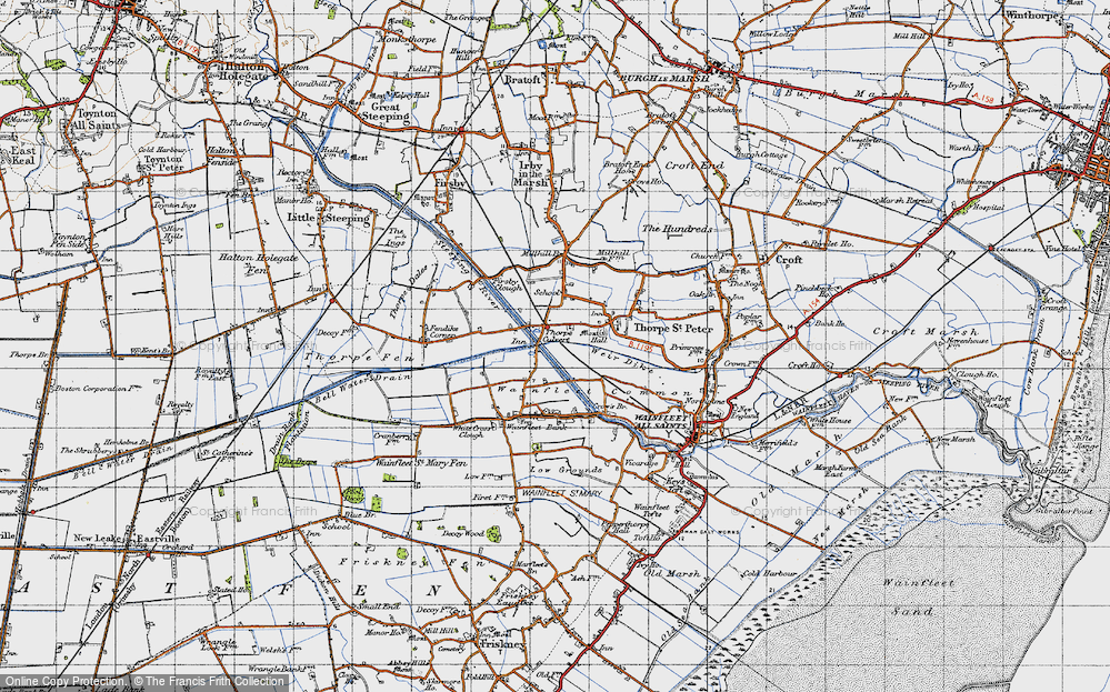 Old Map of Thorpe Culvert, 1946 in 1946